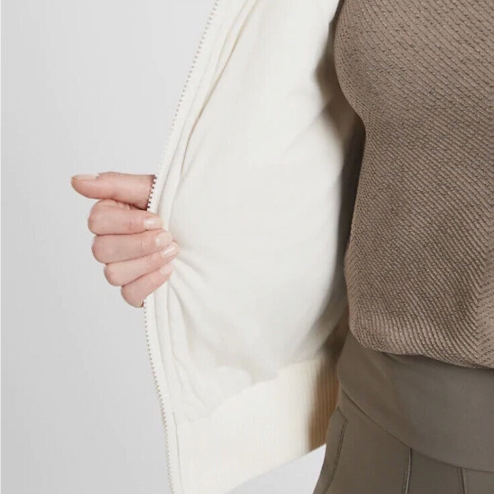 Athleta Willow Fleece Ivory Cozy Soft Full Zip Fuzzy Jacket Size XXS - Picture 11 of 17
